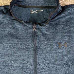 Under Armour Dark Navy Heather Zip-Front Pullover